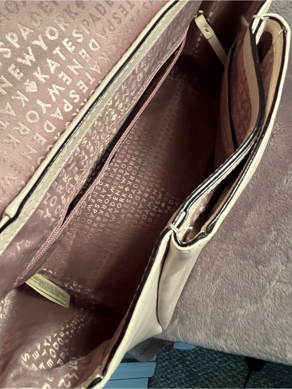 kate spade Cream Structured Top-Handle Satchel - Picture 4 of 4